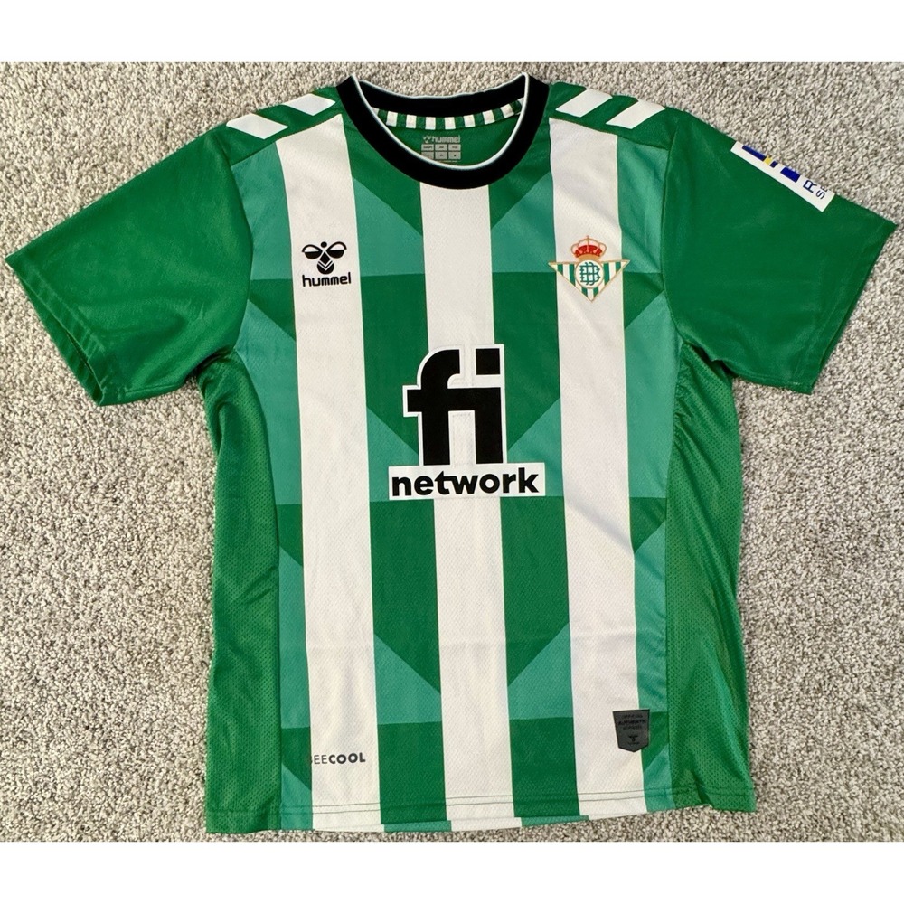 2022/2023 Authentic Hummel Real Betis Home Shirt Mens Small Soccer Jersey
